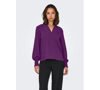 ONLY "ONLMETTE V-NECK LS SMOCK TOP NOOS WVN" Kunstfaser, regular fit (53030138-XS) imperial lila
