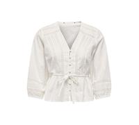 Only ONLMICHELLE LS LACE V-NECK TOP WVN Bluse altweiß in L