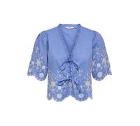 ONLY Onlmiffy S/S Emb Tie Top Noos WVN