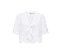 ONLY - ONLMIFFY S/S EMB TIE TOP NOOS WVN Cloud Dancer - Gr. - S