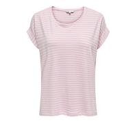 ONLY - ONLMOSTER STRIPE S/S O-NECK TOP JRS NOOS pink lady - Gr. - XL