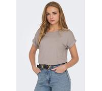 ONLY "ONLMOSTER - T-Shirt mit melierter Optik und elastischem Material" meliert, casual, lässig geschnitten, Viskosemischung, Rundhals (37931603-XL) etherea