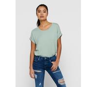 ONLY "ONLMOSTER - T-Shirt mit melierter Optik und elastischem Material" meliert, casual, lässig geschnitten, Viskosemischung, Rundhals (15224411-M) jadeite