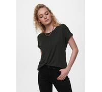 Only T-Shirt ONLMOSTER mit Aufschlag am Arm, dunkelgrau melange, Gr. XS