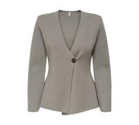 Strickjacke ONLY "ONLMYERA LIFE LS ONE BUTTON CARDIGAN KNT", Damen, Gr. M (38), moon rock detail:melange, Strick, Obermaterial: 66% Polyester, 26% Polyacryl, 8% Wolle, meliert, modisch, slim fit, V-Au