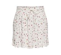 Minirock ONLY "ONLNALA LIFE SKORT WVN NOOS", Damen, Gr. L, cloud dancer aop:luna flower, Web, Obermaterial: 100% Viskose, bedruckt, regular fit kurz, Röcke Minirock, Viskose (65403333-L) cloud dancer