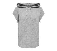 ONLY - ONLNELLIE SL HOODIE VEST CC KNT Light Grey Melange - Gr. - XS