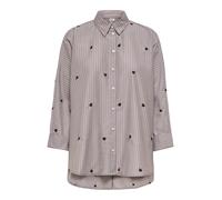 ONLY ONLNEW LINA GRACE STR EMB SHIRT WVN NOOS Damen | COFFEE BEAN STRIPE W. COFFEE BEAN HEART EMB | XS
