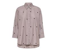 ONLY ONLNEW LINA GRACE STR EMB SHIRT WVN NOOS Damen | COFFEE BEAN STRIPE W. COFFEE BEAN HEART EMB | M