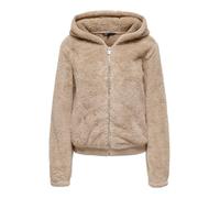 ONLY Damen Teddy Jacke ONLNewAnna kurze Kunstfelljacke 15300635 Humus XL
