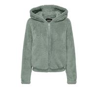 ONLY Regular Fit Teddyfelljacke mit Kapuze Modell 'NEW ANNA' in Schilf, Größe XS
