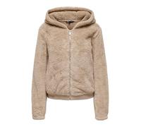 ONLY Damen Teddy Jacke ONLNewAnna kurze Kunstfelljacke 15300635 Humus M