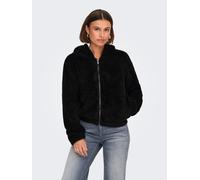 ONLY "ONLNEWANNA CONTACT SHERPA JKT OTW NOOS" mit Kapuze Kunstfaser (24261366-XL) schwarz