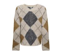 ONLY ONLNOEME LS PATTERN O-NECK KNT Damen | OATMEAL ARGYLE/DGM/BREEN/BRACKEN/MEL | S