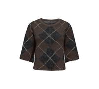 Only - ONLNOEME SS PATTERN O-NECK KNT Coffee Bean - Gr. - XS