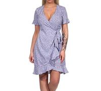 ONLY Damen Kleid 'Olivia' hellblau / helllila / schwarz, Größe 36 hellblau / helllila / schwarz 36