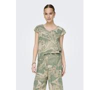 ONLY - ONLPALINA LIFE SS V-NECK TOP PTM hedge green - Gr. - L