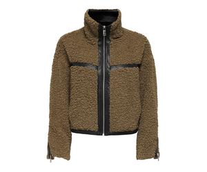 ONLY - ONLPATTI LIFE TEDDY SHORT JACKET CC OTW cocoa créme - Gr. - L