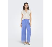 Only Damenhose Frau Nur Onlpaula Tulum Emb Pull-up Hosen Noos Wvn L.32 Blau Größe S