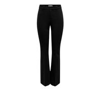 Anzughose ONLY "ONLPEACH MW FLARED PANT TLR NOOS" Gr. 36 (S), Länge 32, schwarz (black) Damen Hosen Stoffhosen (51250257-36)