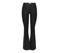 Anzughose ONLY "ONLPEACH MW FLARED PANT TLR NOOS" Gr. 36 (S), Länge 32, schwarz (black) Damen Hosen Stoffhosen (51250257-36)