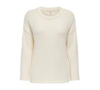 Only Damen Pullover ONLPETRA LS LOOSE O-NECK CC KNT – Cloud Dancer – M