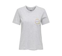 ONLY - ONLPOLLY REG S/S POCKET TOP BOX JRS Light Grey Melange - Gr. - XL