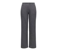 Anzughose ONLY "ONLPOPTRASH-ELISE HW STR MEL PNT NOOS", Damen, Gr. XS (34), Länge 32, grau (dunkelgrau melange), Milano Rib, Obermaterial: 64% Polyester, 33% Viskose, 3% Elasthan, meliert, unifarben,