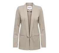 Kurzblazer ONLY "ONLPOPTRASH-ELLY LIFE L/S BLAZER TLR", Damen, Gr. 34, pure cashmere, Milano Rib, Obermaterial: 63% Viskose, 32% Nylon, 5% Elasthan, unifarben, regular fit normal, tiefer V-Ausschnitt,