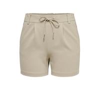 Shorts ONLY "ONLPOPTRASH LIFE EASY SHORTS", Damen, Gr. L (40), N-Gr, beige (pure cashmere), Milano Rib, Obermaterial: 63% Viskose, 32% Nylon, 5% Elasthan, unifarben, kurz, Hosen Shorts, Viskosemischun