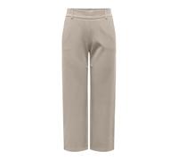 Culotte ONLY "ONLPOPTRASH LIFE MW STRAIGHT CULOTTE PNT", Damen, Gr. XS, N-Gr, pure cashmere, Milano Rib, Obermaterial: 63% Viskose, 32% Nylon, 5% Elasthan, unifarben, regular fit knöchelfrei, Hosen Cu