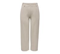 Culotte ONLY "ONLPOPTRASH LIFE MW STRAIGHT CULOTTE PNT", Damen, Gr. XS, N-Gr, pure cashmere, Milano Rib, Obermaterial: 63% Viskose, 32% Nylon, 5% Elasthan, unifarben, regular fit knöchelfrei, Hosen Cu