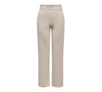 Anzughose ONLY "ONLPOPTRASH LIFE MW STRAIGHT PANT PNT", Damen, Gr. S, Länge 34, pure cashmere, Milano Rib, Obermaterial: 63% Viskose, 32% Nylon, 5% Elasthan, unifarben, normal, Hosen Anzughose (201757