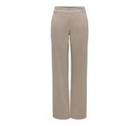 Anzughose ONLY "ONLPOPTRASH LIFE MW STRAIGHT PANT PNT", Damen, Gr. L (40), Länge 30, taupe gray, Milano Rib, Obermaterial: 63% Viskose, 32% Nylon, 5% Elasthan, unifarben, normal, Hosen Anzughose, Visk