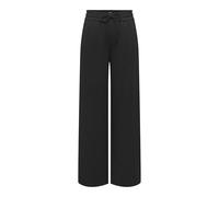 Jogger Pants ONLY "ONLPOPTRASH-TADIA MW X-WIDE PNT", Damen, Gr. S (36), Länge 32, schwarz, Milano Rib, Obermaterial: 63% Viskose, 33% Polyester, 4% Elasthan, unifarben, modisch, regular fit, Hosen (22