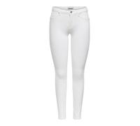 Only Skinny-Jeans ONLPOWER MID SK PUSHUP DNM GEN730 mittlere Taille Baumwoll-Mix Weiß Gr. L/32