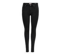 Only Damenjeans ONLPOWER Mid Push Up Skinny Fit schwarzer Denim Größe M/30