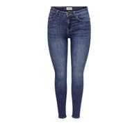 Skinny-fit-Jeans ONLY "ONLPOWER MID SK PUSHUP DNM TAI012 NOOS" Gr. XS (34), Länge 32, blau (dark blue denim) Damen Jeans (94039318-XS) dark blue denim