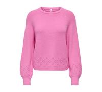 ONLY ONLPRINCESS LS O-NECK DETAIL KNT Damen | FUCHSIA PINK | M