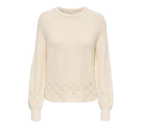 ONLY ONLPRINCESS LS O-NECK DETAIL KNT Damen | WHITECAP GRAY MELANGE |