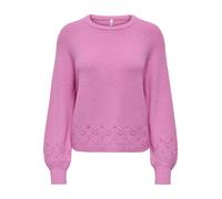 ONLY ONLPRINCESS LS O-NECK DETAIL KNT Damen | FUCHSIA PINK |