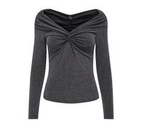 ONLY - ONLQUEEN L/S GLITTER TOP JRS black - Gr. - XS