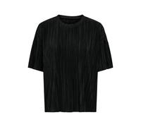 Only Top ONLRAVENNA S/S Plisse – Jersey, 100% Polyester, Rundhals – Damen XS Schwarz