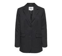 ONLY Longblazer ONLREINA L/S PINSTRIPE BLAZER TLR NOOS – Nadelstreifen, Oversize – Schwarz Gr. 38