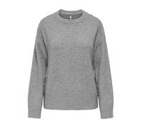 ONLY - ONLRENE LIFE LS BUTTON O-NECK CC KNT Medium Grey Melange - Gr. - XL