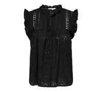 Only Loose Fit Blusentop aus reiner Baumwolle Modell 'REVA LIFE' in Black, Größe XS