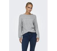 ONLY "ONLRICA LIFE L/S PULLOVER KNT NOOS" Materialmix, regular fit (93513764-M) light grau melange