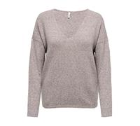 Only Pullover ONLRICA LIFE V‑Ausschnitt Langarm meliert mit blattlosem Baum-Detail XS