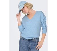 ONLY "ONLRICA LIFE L/S V-NECK PULLO KNT NOOS" Materialmix, regular fit (52050425-XS)