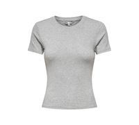 ONLY - ONLRILEY S/S TOPJRS NOOS Light Grey Melange - Gr. - M
